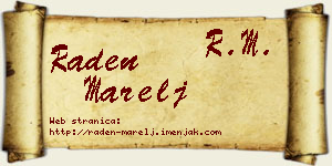 Raden Marelj vizit kartica